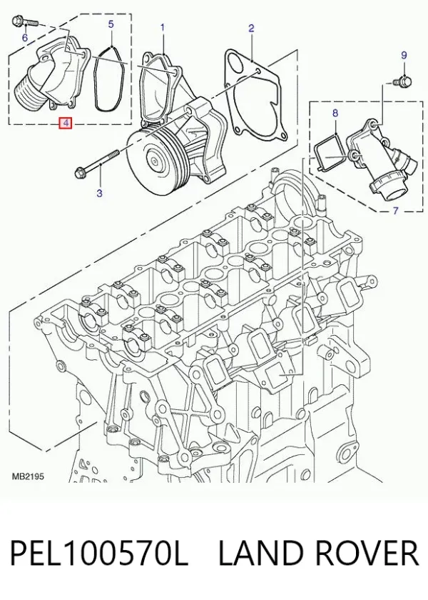 Termostato PEL100570L Land Rover