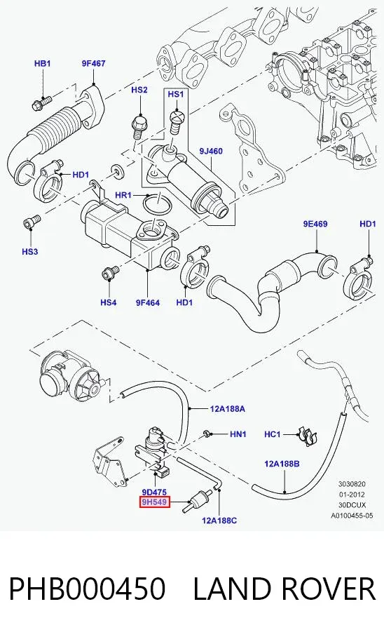 Filtro de combustible PHB000450 Land Rover
