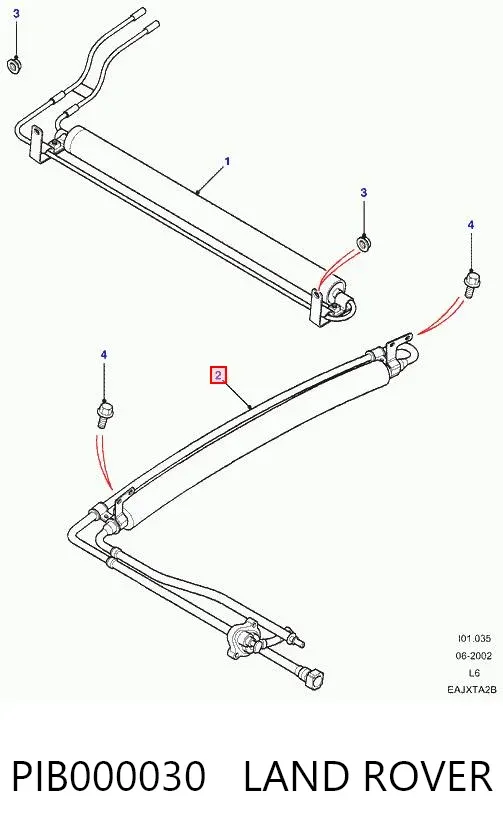 Radiador de enfriamiento de combustible PIB000030 Land Rover