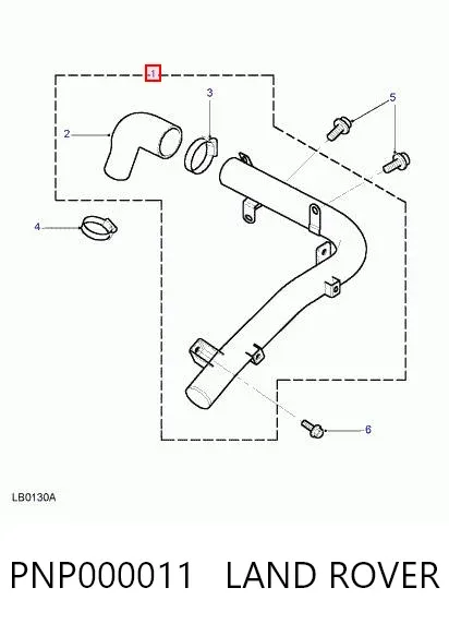 Tubo intercooler PNP000011 Land Rover
