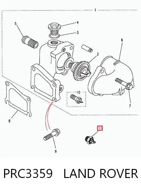 Sensor de temperatura PRC3359 Land Rover
