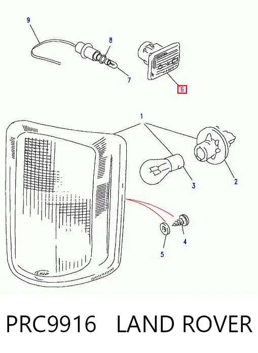 Luz intermitente de guardabarros PRC9916 Land Rover