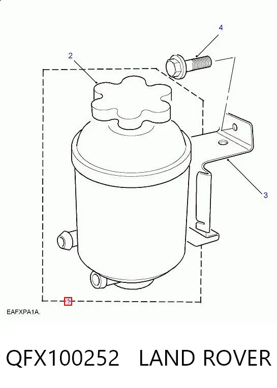 Depósito de bomba de dirección hidráulica QFX100252 Land Rover