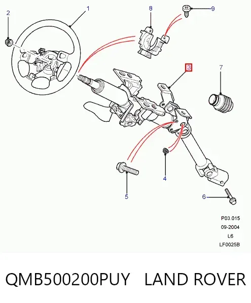 Columna dirección QMB500200PUY Land Rover