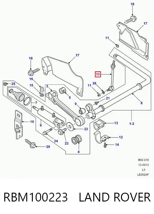 Bieleta estabilizadora delantera RBM100223 Land Rover