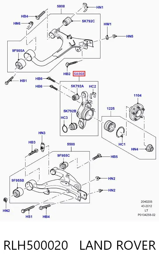 Mangueta trasera derecha RLH500020 Land Rover