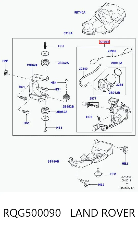 Compresor de suspensión neumática RQG500090 Land Rover