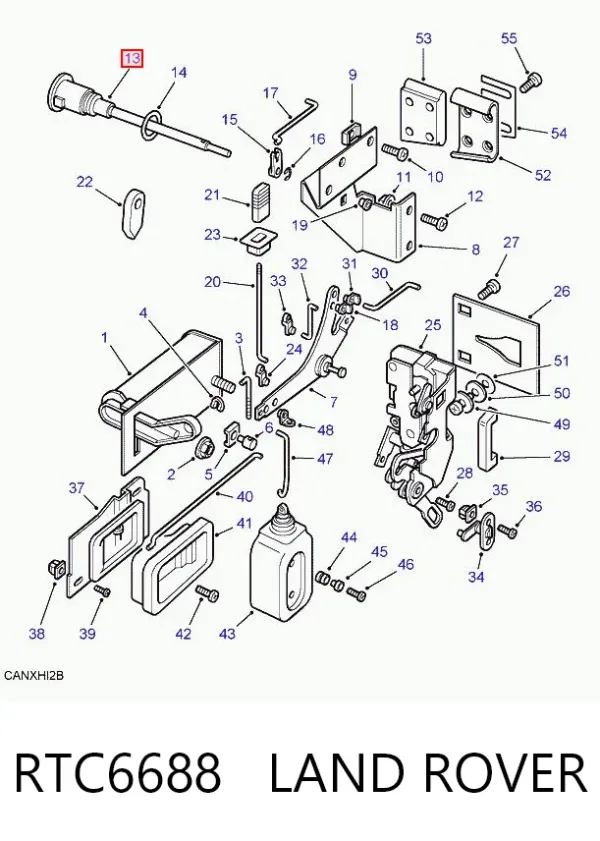 Bombín de cerradura de porton Land Rover Discovery I