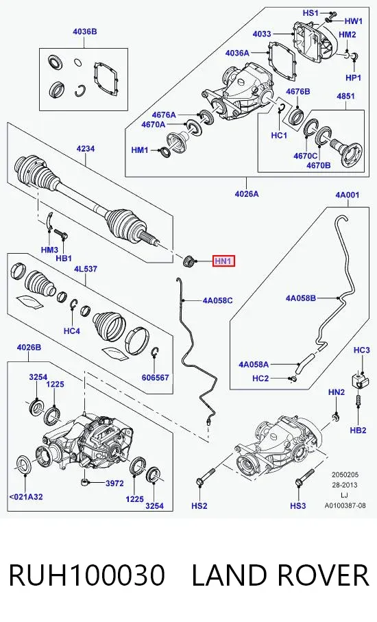 Cojinete de rueda RUH100030 Land Rover