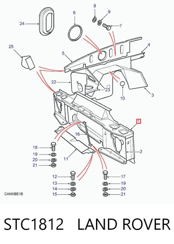 Soporte de radiador Land Rover Discovery I