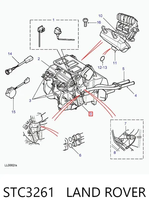 Radiador calefacción Land Rover Range Rover II