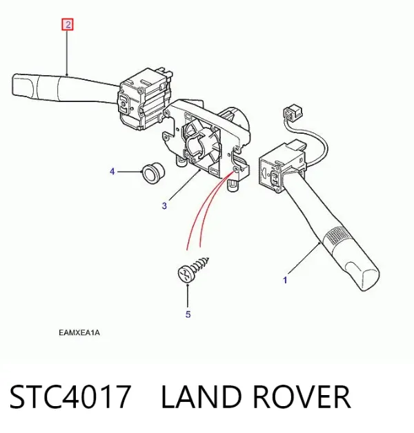 Conmutador izquierdo de la columna de dirección STC4017 Land Rover