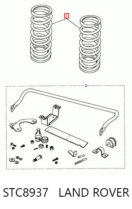 Muelle delantero STC8937 Land Rover