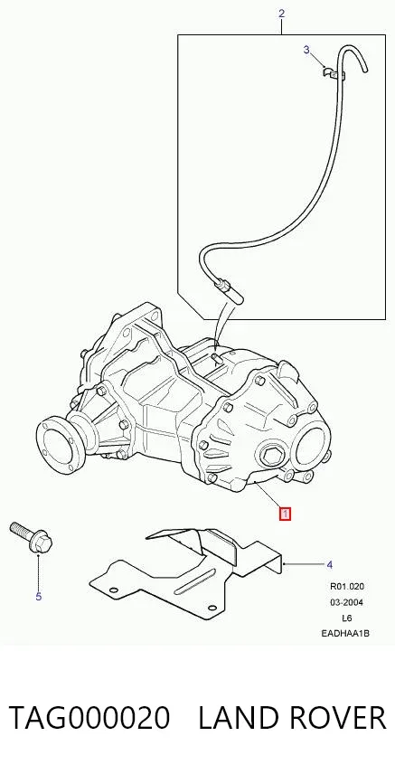 Caja de transferencia TAG000020 Land Rover