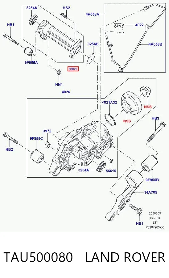 Copa de semieje TAU500080 Land Rover