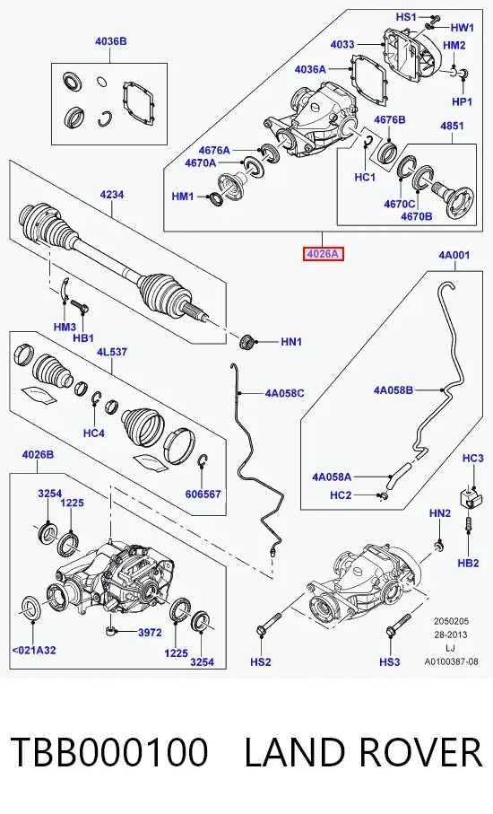 Grupo trasero Land Rover Range Rover III