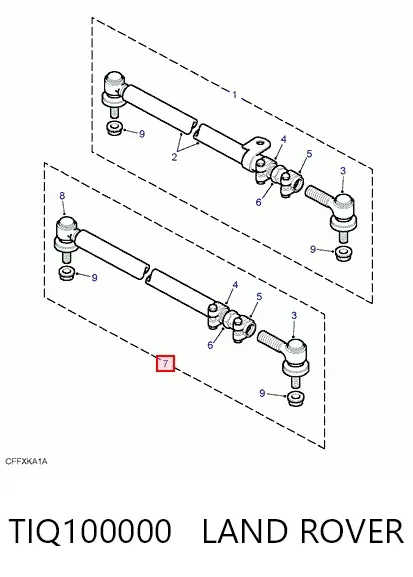 Barra transversal de la suspensión delantera TIQ100000 Land Rover