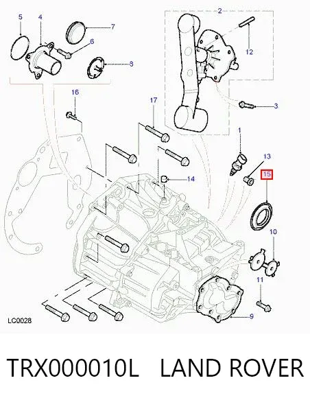 Retén del eje secundario de la transmisión TRX000010L Land Rover