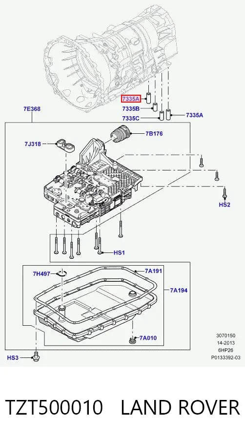 Kit de reparación de caja de cambios automática C2C9653 Jaguar