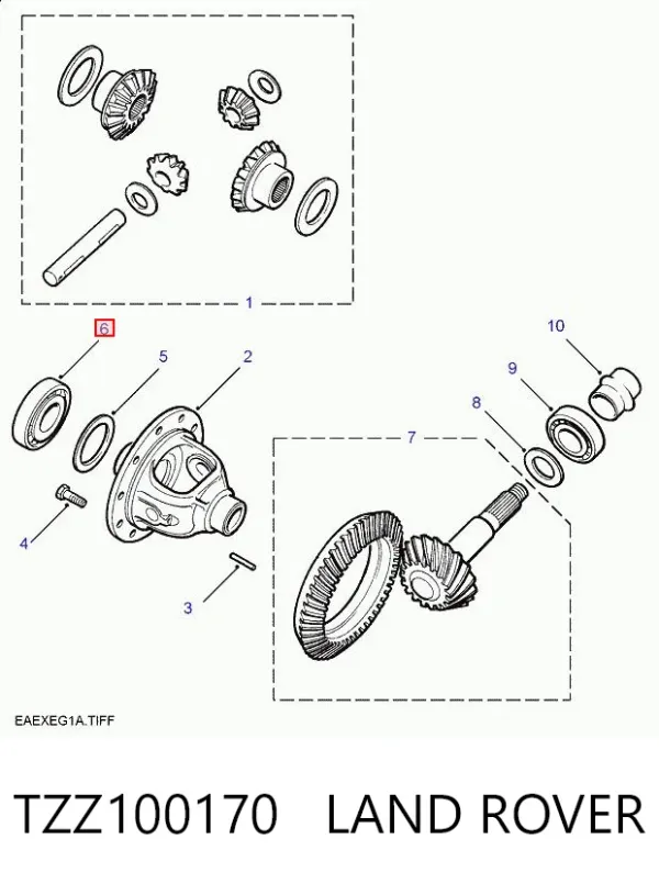 Grupo trasero TZZ100170 Land Rover