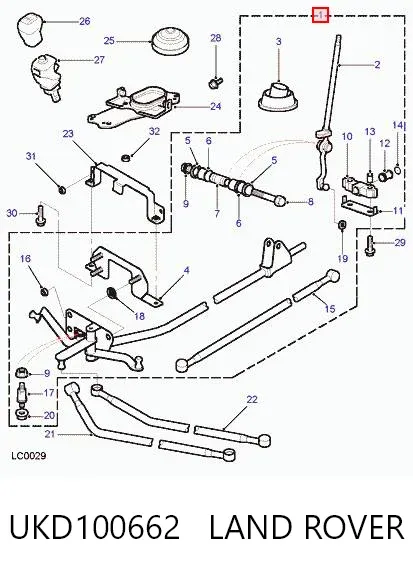 Palanca de cambios Land Rover Freelander I