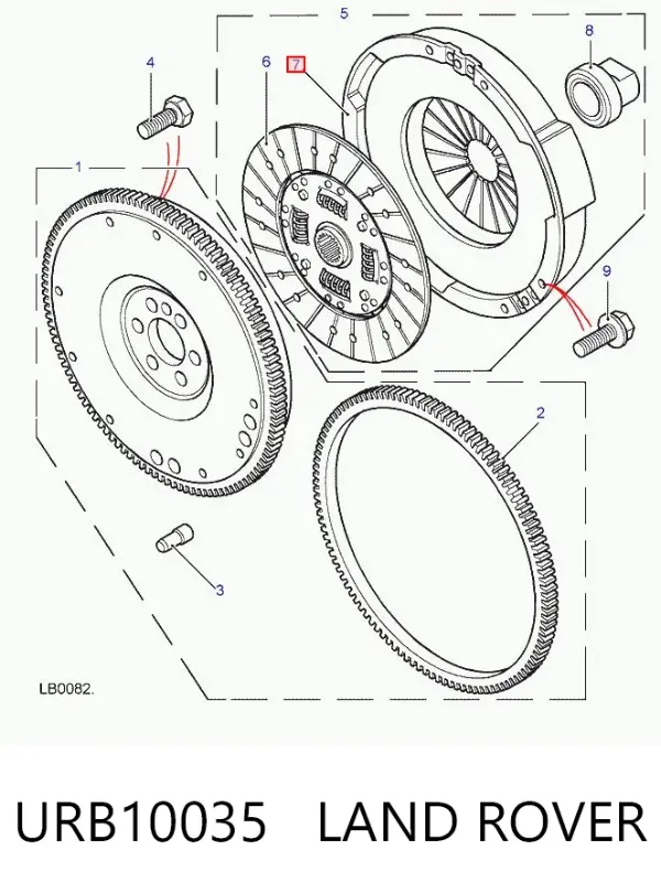 Plato de presión de embrague URB10035 Land Rover
