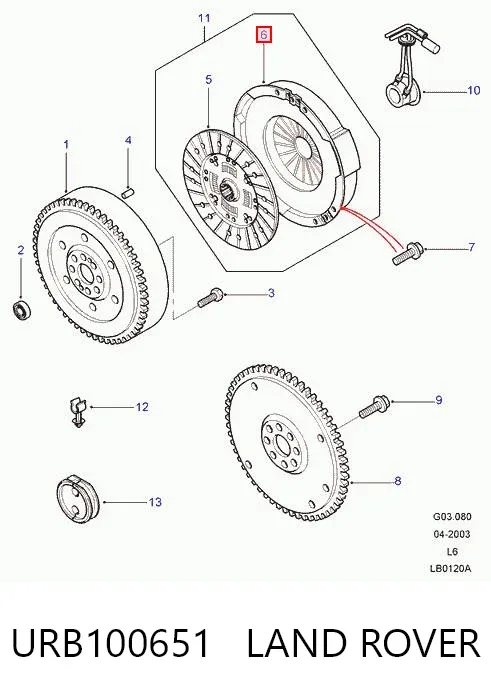 Embrague URB100651 Land Rover