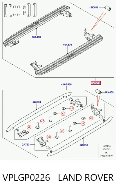 Kit de estribos LAND ROVER VPLGP0226