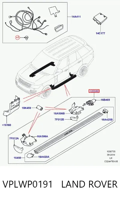 Estribos laterales LAND ROVER VPLWP0191