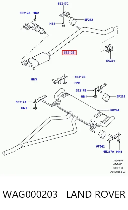 Catalizador WAG000203 Land Rover