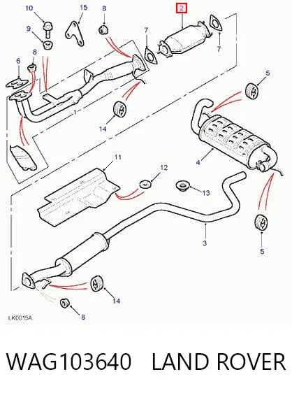 Catalizador WAG103640 Land Rover