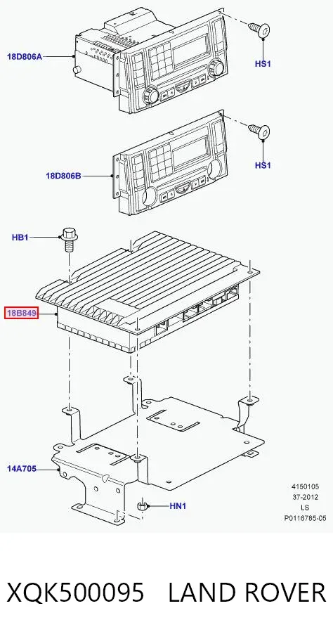 Amplificador de sonido del sistema de audio XQK500095 Land Rover