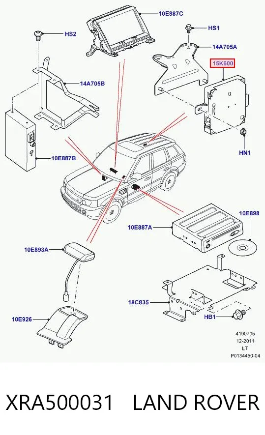 Unidad de control de navegación XRA500031 Land Rover