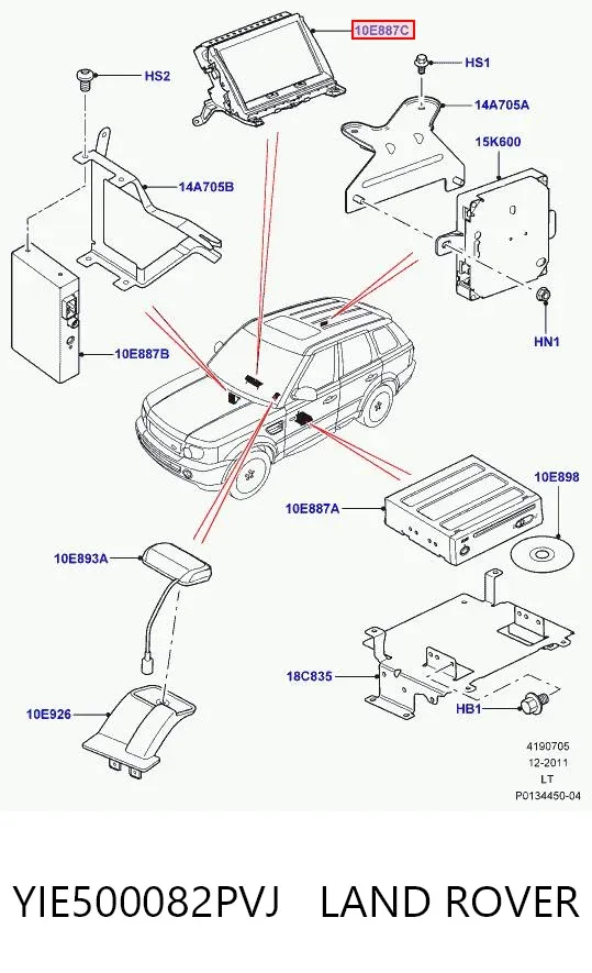 Pantalla YIE500082PVJ Land Rover