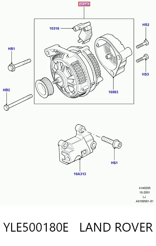Alternador YLE500180E Land Rover