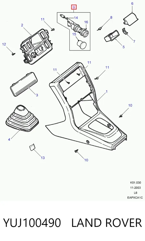 Mechero de coche YUJ100490 Land Rover