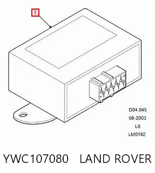 Módulo de control de elevalunas LAND ROVER YWC107080