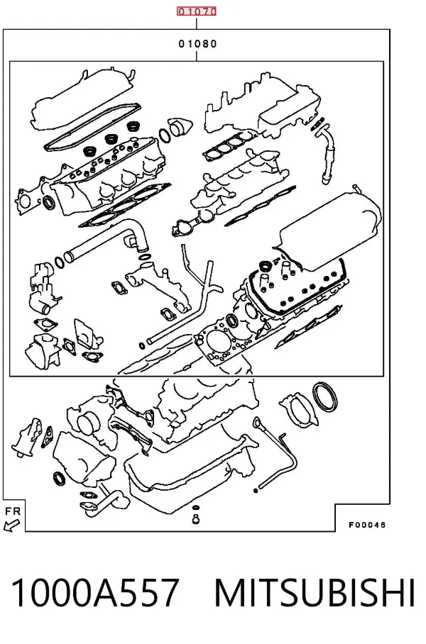 Juego de juntas para motor 1000A557 Mitsubishi