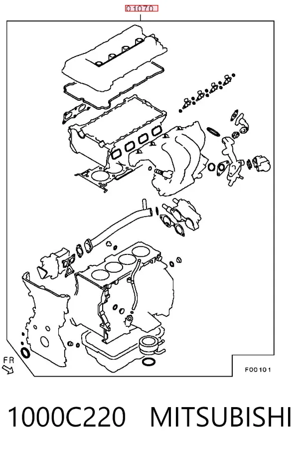Juego de juntas para motor 1000C220 Mitsubishi