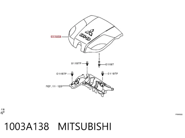 Tapa motor 1003A138 Mitsubishi