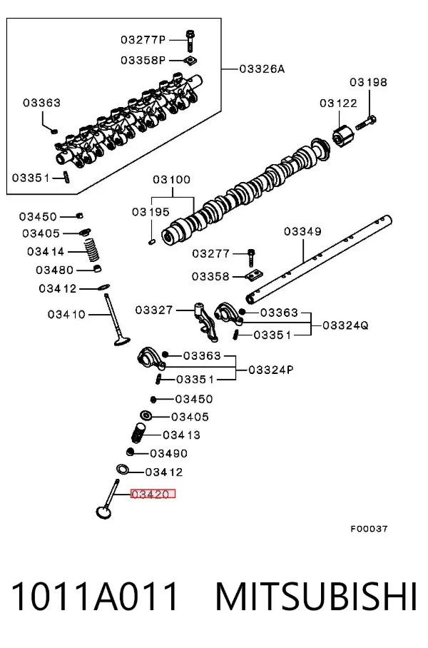 Válvula escape 1011A011 Mitsubishi