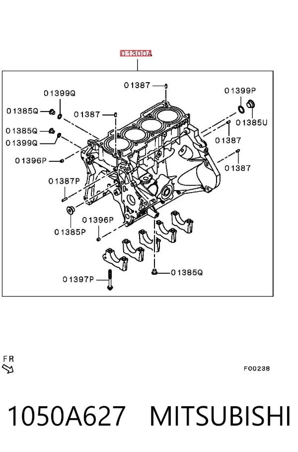 Bloque de cilindros del motor 1050A627 Mitsubishi