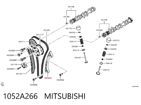 Cadena de distribución Mitsubishi Lancer X