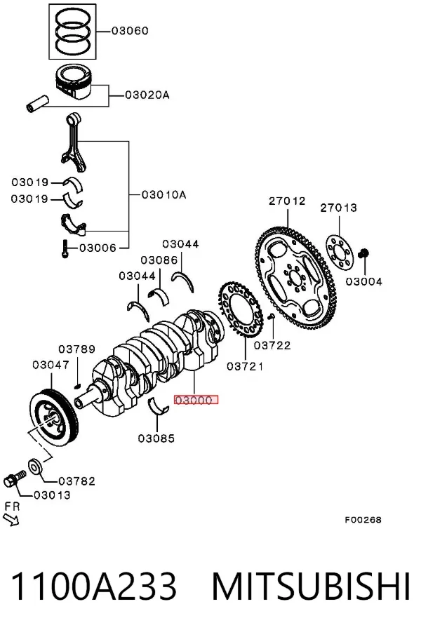 Cigüeñal 1100A233 Mitsubishi