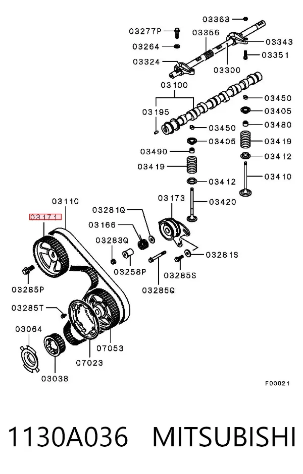 Piñón del árbol de levas Mitsubishi L 200 IV