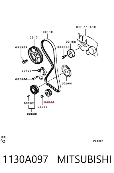 Engranaje de la bomba de aceite MITSUBISHI 1130A097