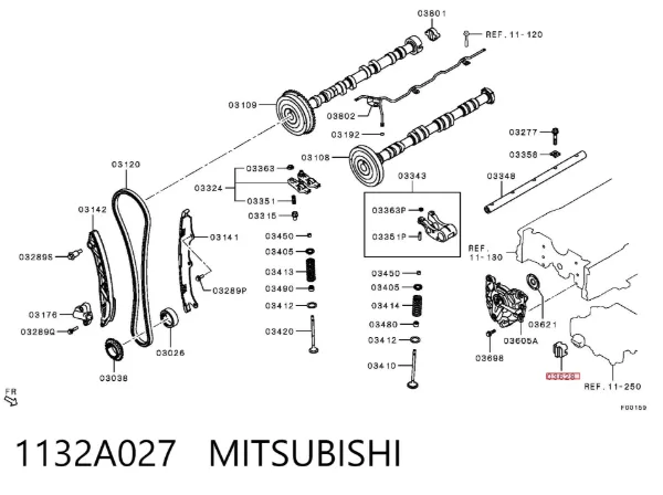 Eje de equilibrado 1132A027 Mitsubishi