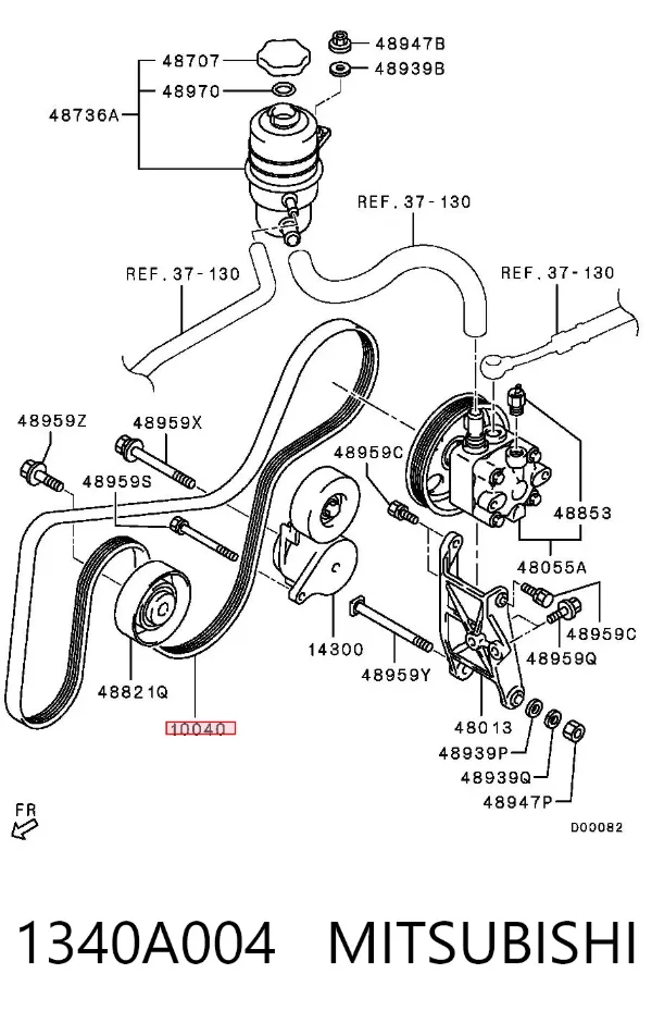 Correa de alternador 1340A004 Mitsubishi