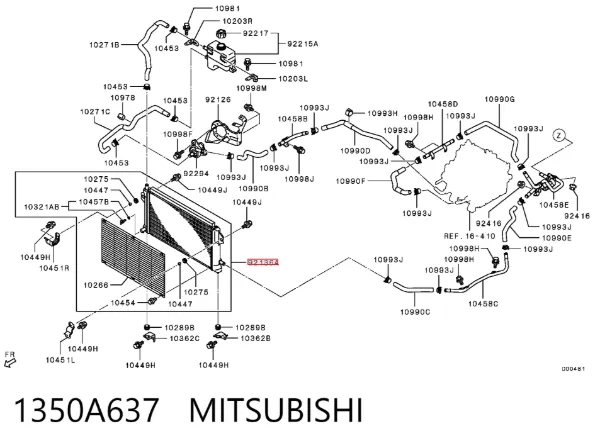 Radiador del inversor 1350A637 Mitsubishi