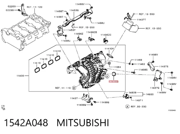 Junta de colector de admisión 1542A048 Mitsubishi